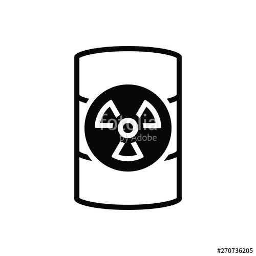 500x500 Black Solid Icon For Hazardous Waste Stock Image And Royalty Free
