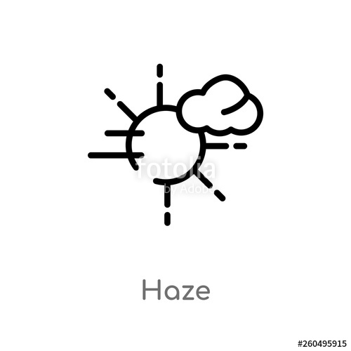 Outline Haze Vector Icon Isolated Black Simple Line Element 500x500 Outline Haze Vector Icon Isolated Black Simple Line Element