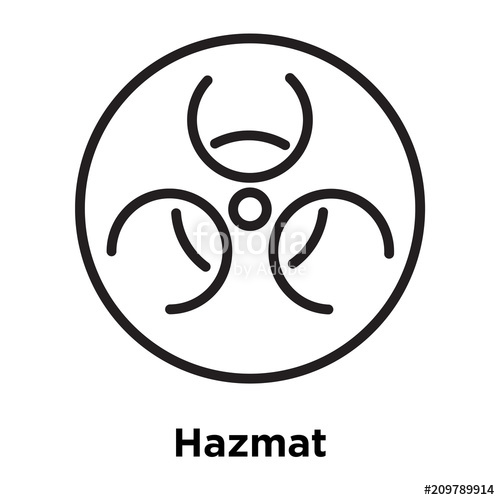 500x500 Hazmat Icon Vector Sign And Symbol Isolated On White Background