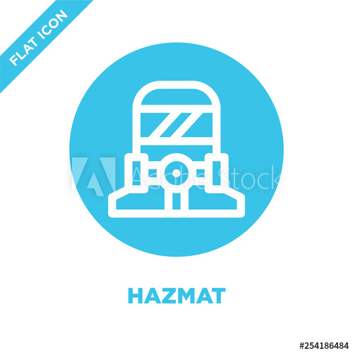500x500 Hazmat Icon Vector Thin Line Hazmat Outline Icon Vector