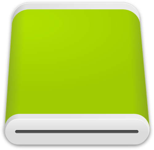 500x488 Vector Image Of Green Hard Disk Drive Icon