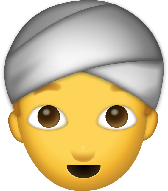 564x640 Download Man With Turban Emoji