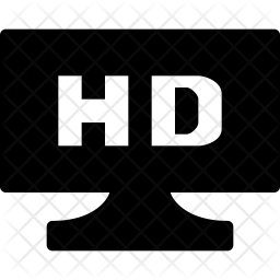 256x256 Hd Tv Icon Of Glyph Style