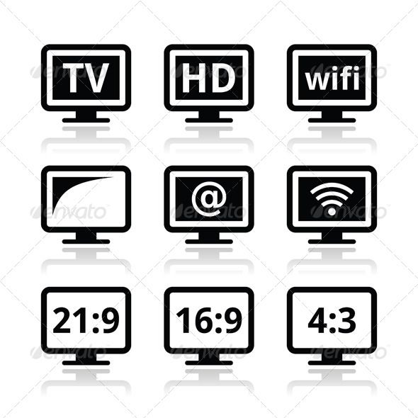 590x590 Tv Monitor, Screen Icons Set Fonts Logos Icons Screen Icon, Tv