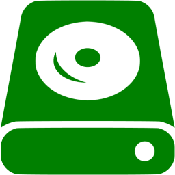 256x256 Green Hdd Icon