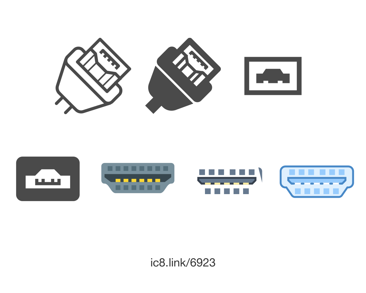 Hdmi Cable Icon at Vectorified.com | Collection of Hdmi Cable Icon free ...