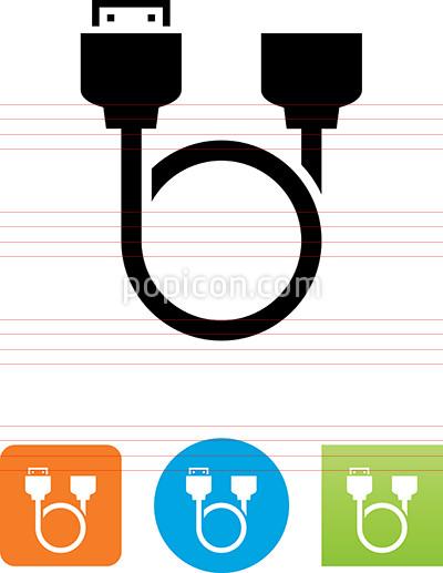 400x517 Hdmi To Female Hdmi Cable Loop Icon