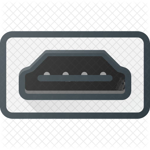 512x512 Hdmi Icon Of Colored Outline Style