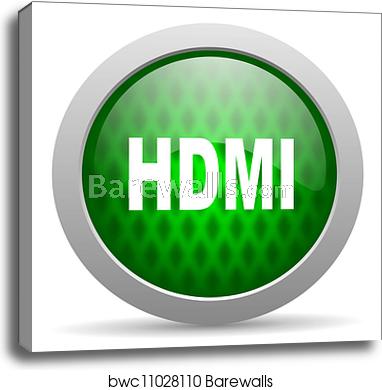 382x390 Hdmi Icon, Canvas Print Barewalls Posters Prints