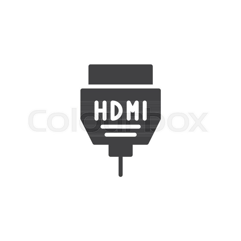 800x800 Hdmi Cable Icon Vector, Filled Flat Stock Vector Colourbox