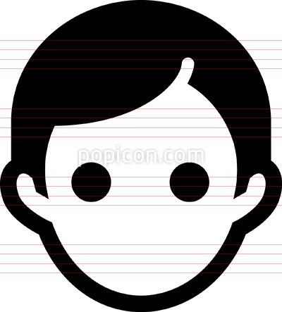 400x443 Vector Mans Head Icon