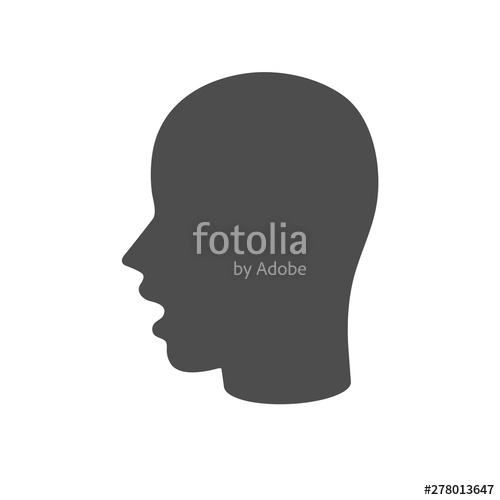 500x500 Head Silhouette With Open Mouth Icon Stock Image And Royalty Free