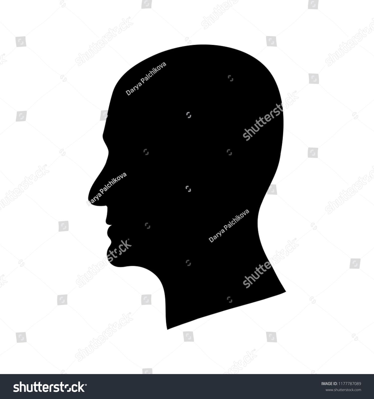 1500x1600 Silhouette The Head Of A Man Black For Your Design Icon Man