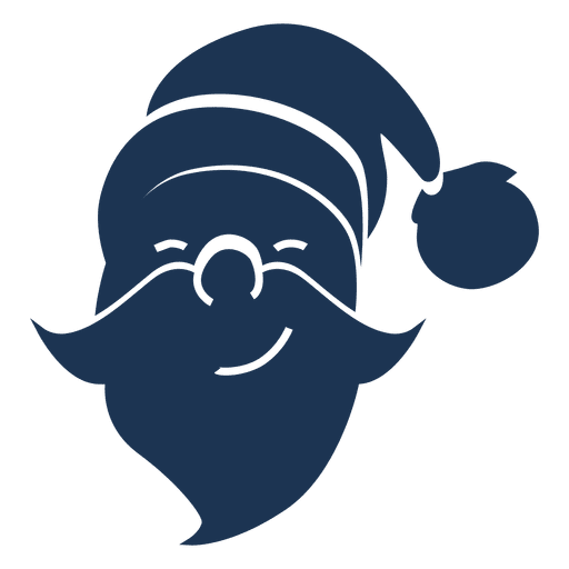 512x512 Smiling Santa Head Silhouette Icon