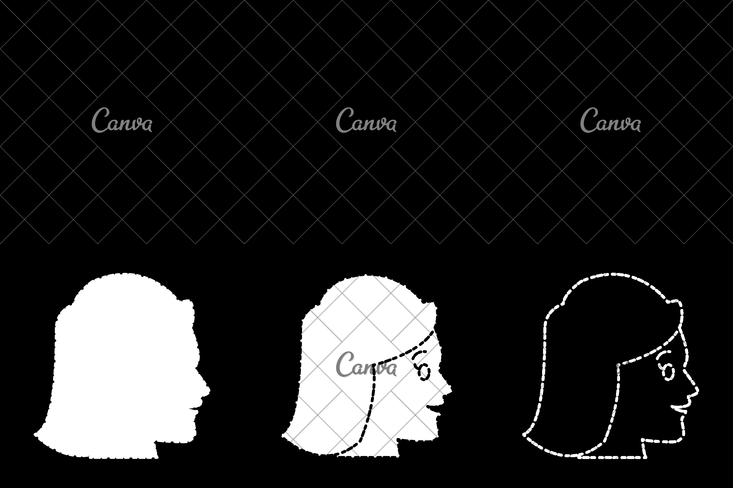2400x1600 Woman Head Silhouette Icon
