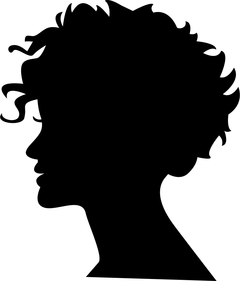 838x980 Woman Head Silhouette With Short Hair Png Icon Free Download