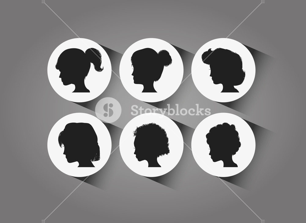1000x728 Woman Head Silhouette Icon Vector Illustration Graphic Design