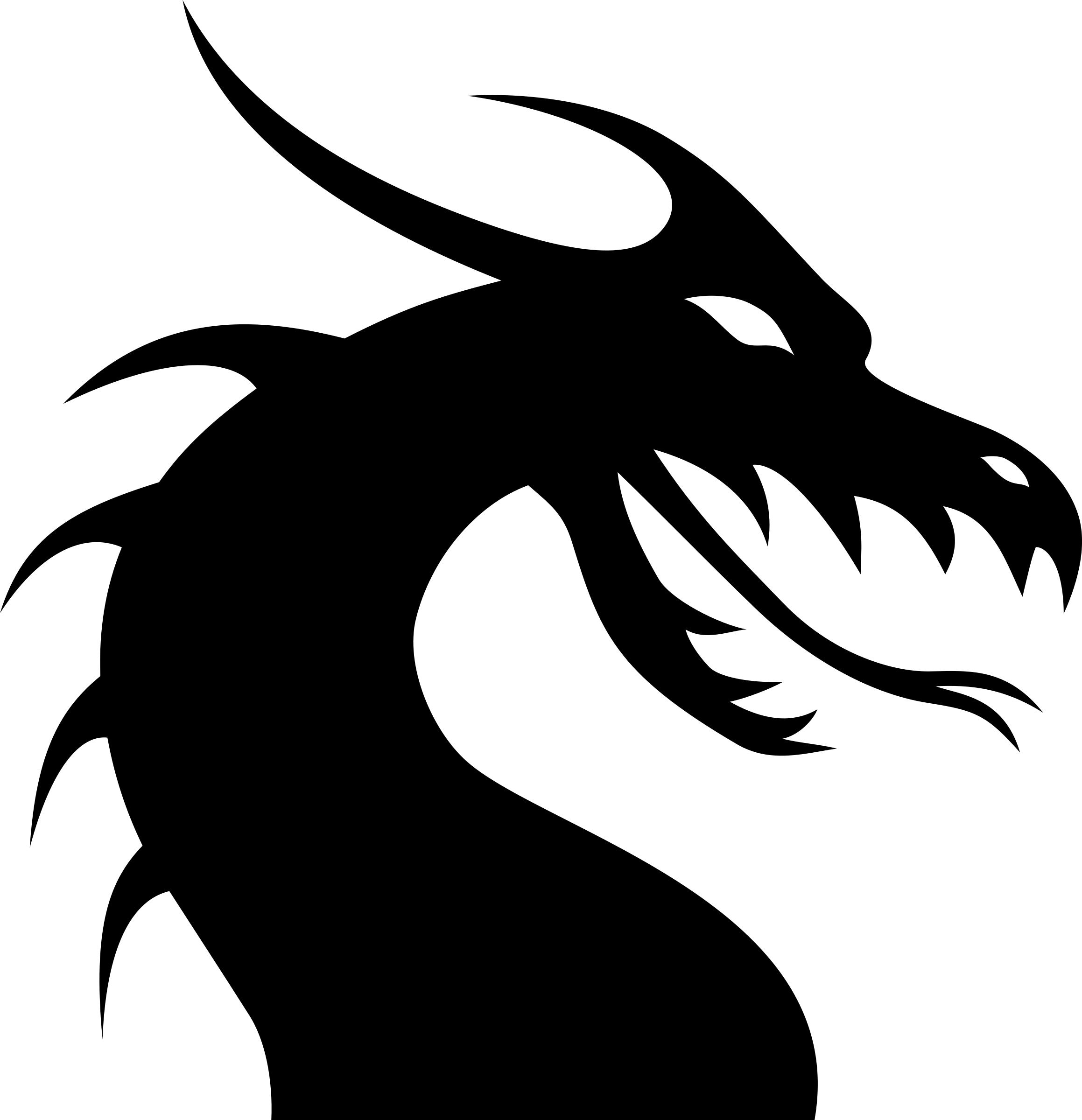 2318x2400 Dragon Head Silhouette Icons Png
