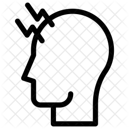 256x256 Headache Icon Of Line Style