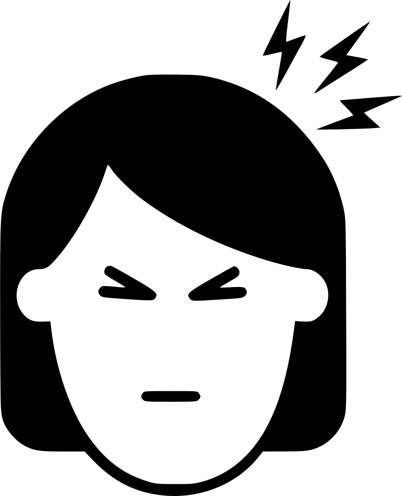 796x980 Headache Woman Line Png Icon Free Download