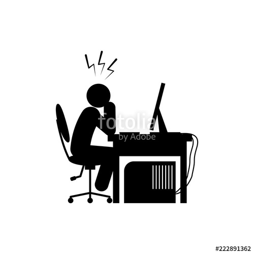 500x500 Man Headache Icon Element Of Gamer Icon For Mobile Concept