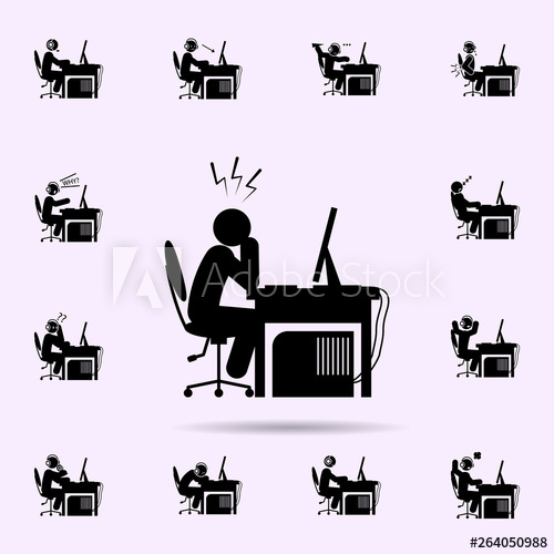 500x500 Man Headache Icon Gamer Icons Universal Set For Web And Mobile