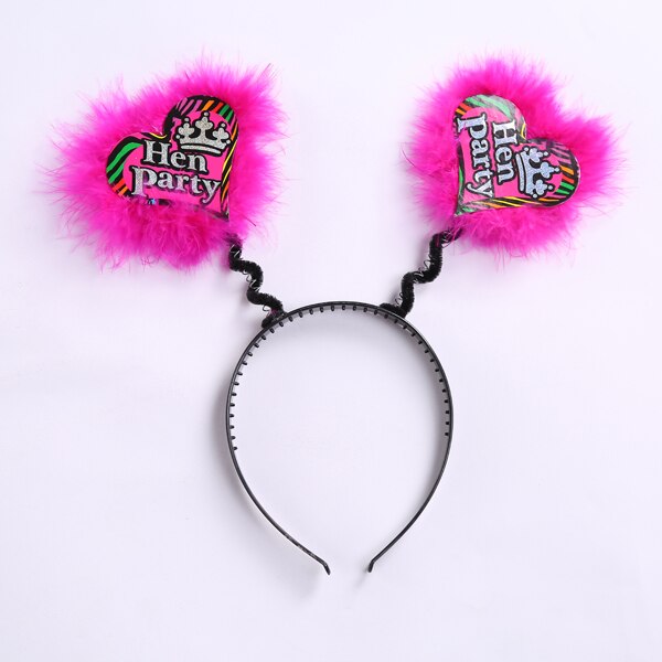 600x600 Feather Wedding Hen Party Headband With Heart Shaped Icon