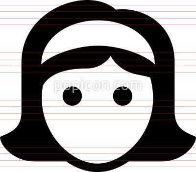 400x351 Woman Wearing Headband Icon
