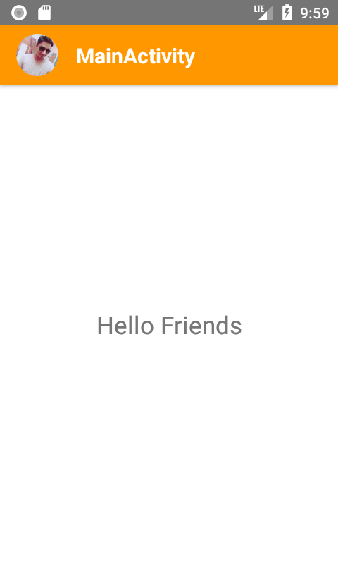 480x800 React Native Show Image Icon Inside Activity Header Title Bar