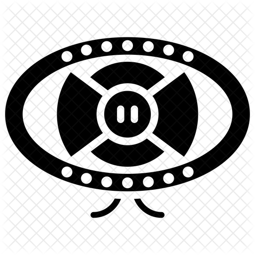 512x512 Car Headlight Icon Of Glyph Style