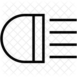 256x256 Headlight Icon Of Line Style