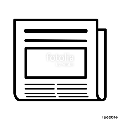 500x500 Minimalistic Isolated Newspaper Icon With Name, Headline, Big