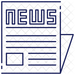 256x256 News Headline Icon Of Line Style