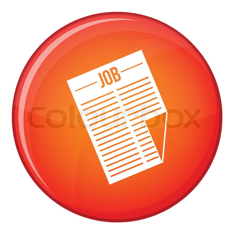 800x800 Newspaper With The Headline Job Icon Stock Vector Colourbox