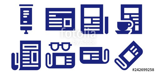 500x233 Headline Icon Set Stock Image And Royalty Free Vector