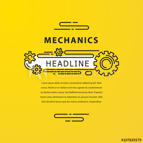 500x500 Mechanics Headline Icon Lines Style Element Gear