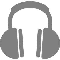 256x256 Gray Headphones Icon