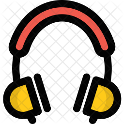 256x256 Headphone Icon Of Colored Outline Style