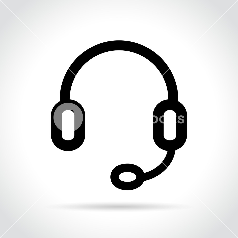 1000x1000 Illustration Of Headphones Icon On White Background Royalty Free