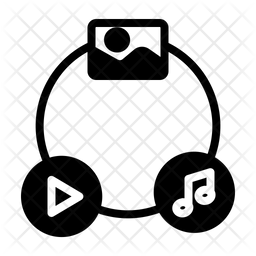 Media Connection Icon Of Glyph Style 256x256 Media Connection Icon Of Glyph Style