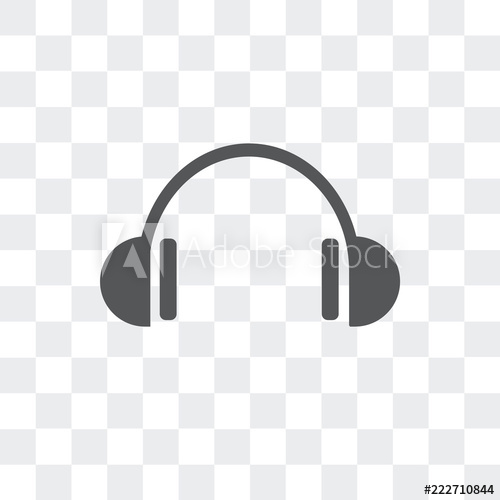 500x500 Headphones Icon Isolated On Transparent Background Modern
