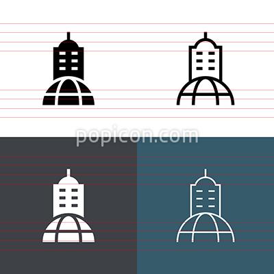 400x400 World Headquarters Icon Set