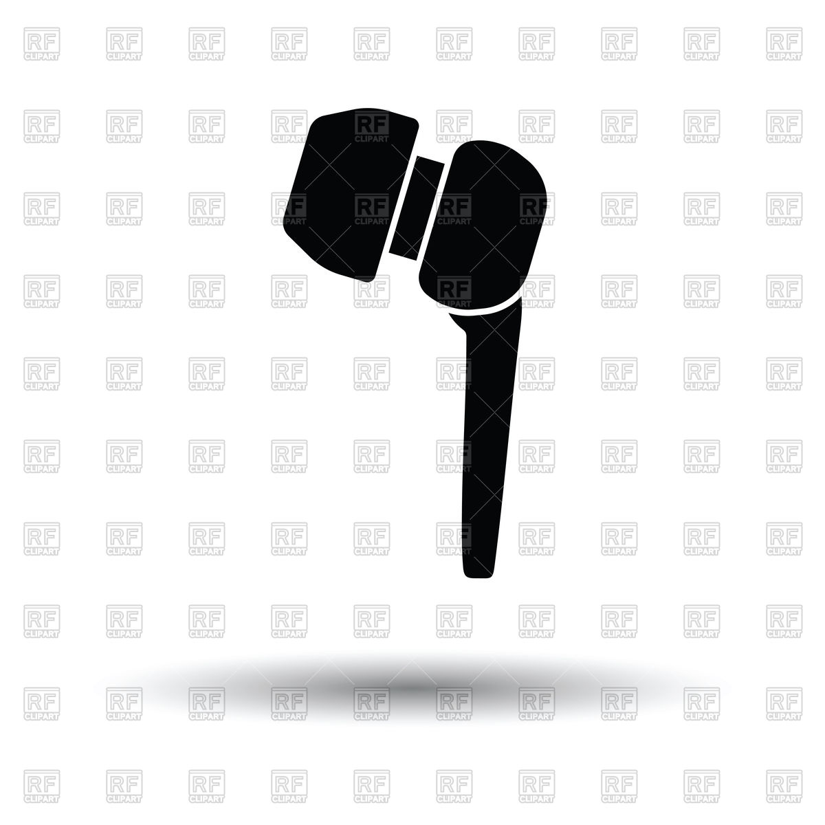 1200x1200 Headset Icon On White Background With Shadow Vector Image Of Icons