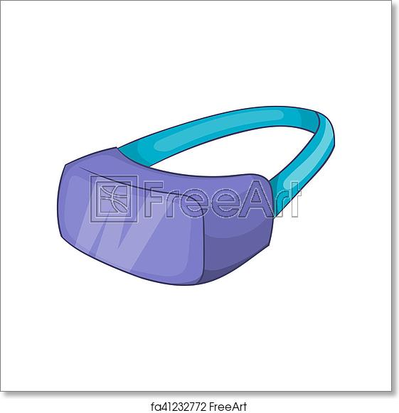 561x581 Free Art Print Of Virtual Reality Headset Icon, Cartoon Style