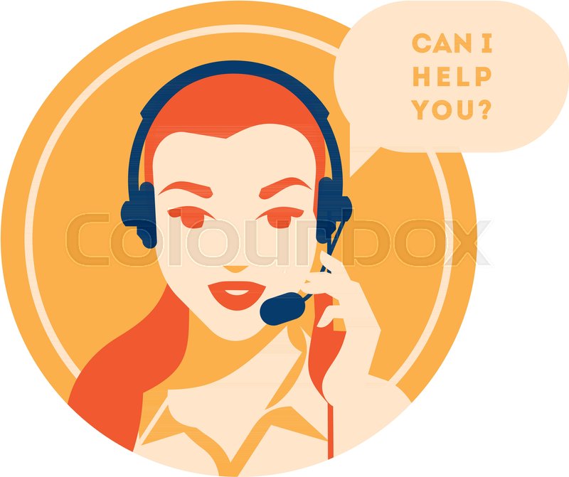 800x671 Call Center Operator With Headset Stock Vector Colourbox