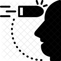 256x256 Headshot Icon Of Glyph Style