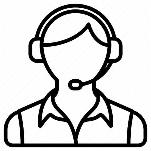 512x512 Business, Casual, Contact, Female, Headset, Headshot, Profile Icon