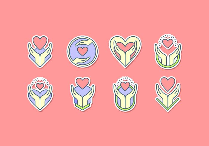 700x490 Healing Hands Icon Sticker Free Vector