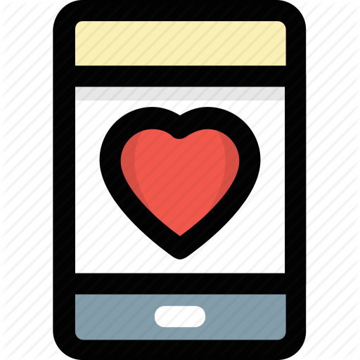 512x512 Health App, Heart App, Mobile Heart, Mobile Screen, Smartphone Icon