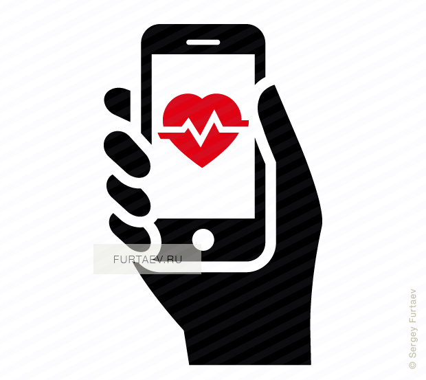 620x553 Health App In Smartphone Vector Icon